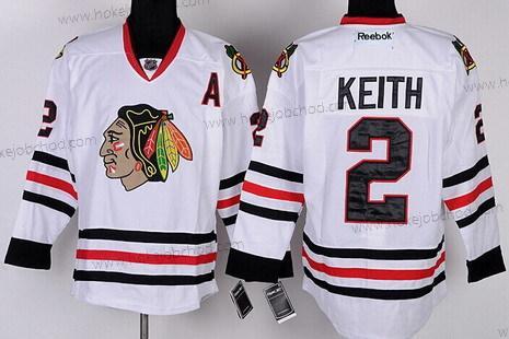 Muž Chicago Blackhawks #2 Duncan Keith Bílý Dres