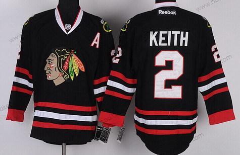 Muž Chicago Blackhawks #2 Duncan Keith Černá Dres