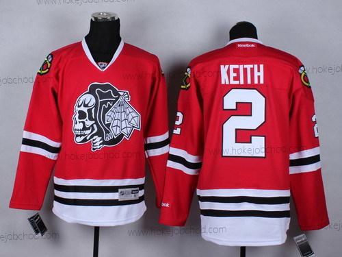 Muž Chicago Blackhawks #2 Duncan Keith Červené With Černá Skulls Dres