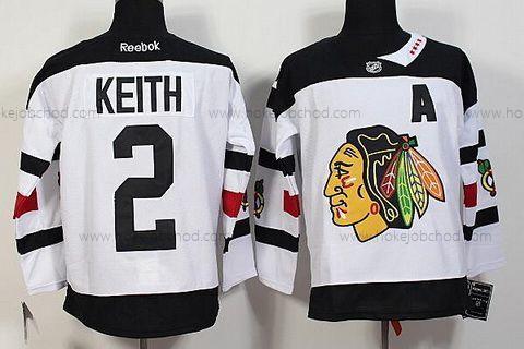 Muž Chicago Blackhawks #2 Duncan Keith Reebok Bílý 2016 Stadium Series Premier Dres