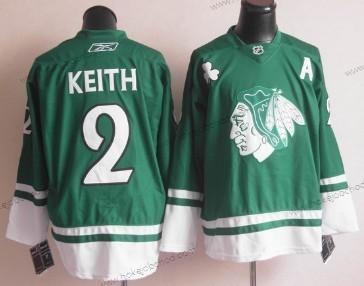 Muž Chicago Blackhawks #2 Duncan Keith St. Patrick’S Day Zelená Dres