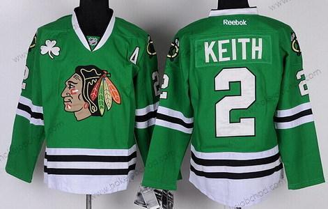 Muž Chicago Blackhawks #2 Duncan Keith Zelená Dres