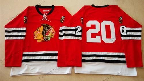 Muž Chicago Blackhawks #20 1960-61 Červené Vintage Dres