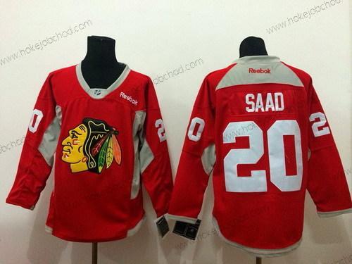 Muž Chicago Blackhawks #20 Brandon Saad 2014 Training Červené Dres