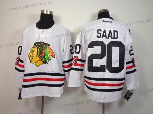 Muž Chicago Blackhawks #20 Brandon Saad 2015 Zimní Klasický Bílý Dres