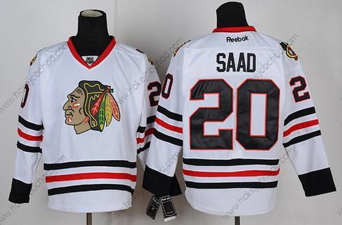 Muž Chicago Blackhawks #20 Brandon Saad Bílý Dres