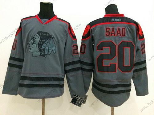 Muž Chicago Blackhawks #20 Brandon Saad Charcoal Šedá Dres