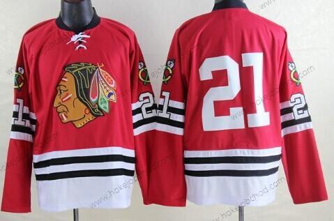 Muž Chicago Blackhawks #21 Stan Mikita 1960-61 Červené Retro CCM Dres