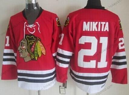 Muž Chicago Blackhawks #21 Stan Mikita Červené Retro CCM Dres