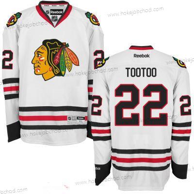 Muž Chicago Blackhawks #22 Jordin Tootoo Bílý Hokejový Sešitý NHL Dres