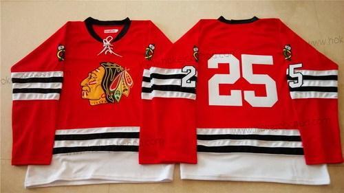 Muž Chicago Blackhawks #25 Matt Carey 1960-61 Červené Vintage Dres