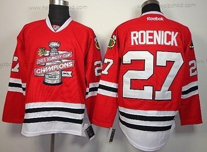 Muž Chicago Blackhawks #27 Jeremy Roenick 2013 Champions Commemorate Červené Dres