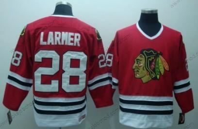 Muž Chicago Blackhawks #28 Steve Larmer Červené Retro CCM Dres