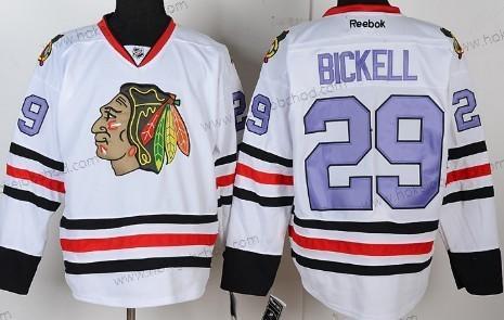 Muž Chicago Blackhawks #29 Bryan Bickell Bílý With Nachový Dres