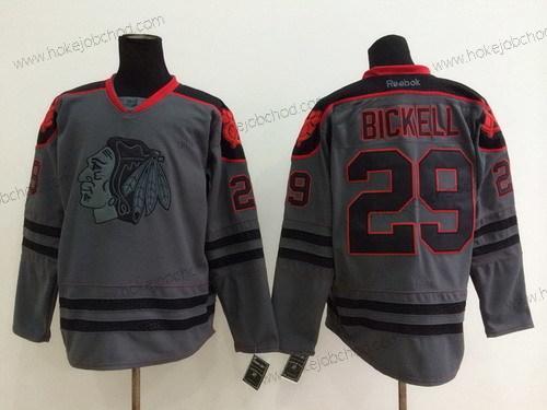 Muž Chicago Blackhawks #29 Bryan Bickell Charcoal Šedá Dres