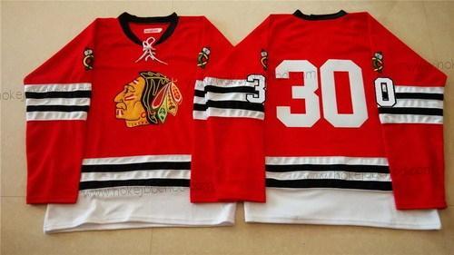 Muž Chicago Blackhawks #30 Ed Belfour 1960-61 Červené Vintage Dres