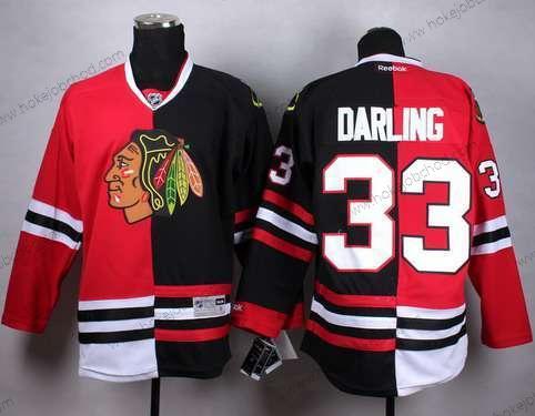 Muž Chicago Blackhawks #33 Scott Darling Červené Černá Two Tone Dres