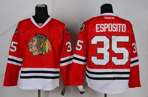 Muž Chicago Blackhawks #35 Tony Esposito Červené Dres