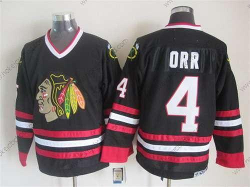 Muž Chicago Blackhawks #4 Bobby Orr Černá CCM Vintage Dres