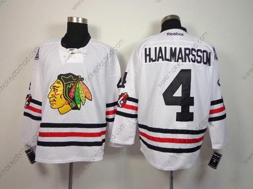 Muž Chicago Blackhawks #4 Niklas Hjalmarsson 2015 Zimní Klasický Bílý Dres