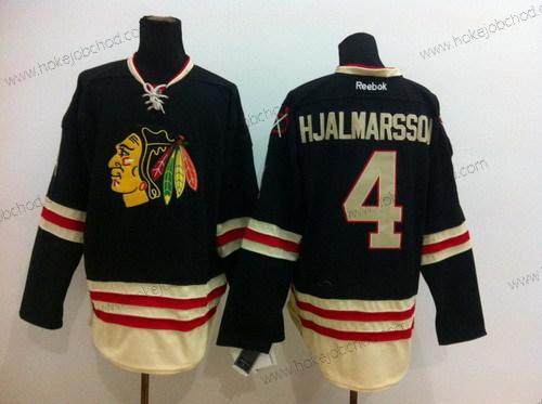 Muž Chicago Blackhawks #4 Niklas Hjalmarsson 2015 Zimní Klasický Černá Dres