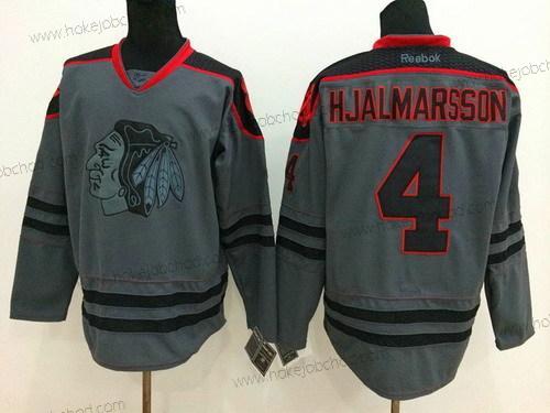 Muž Chicago Blackhawks #4 Niklas Hjalmarsson Charcoal Šedá Dres