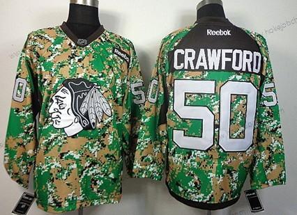 Muž Chicago Blackhawks #50 Corey Crawford 2014 Camo Dres