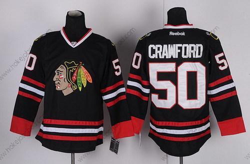 Muž Chicago Blackhawks #50 Corey Crawford Černá Dres