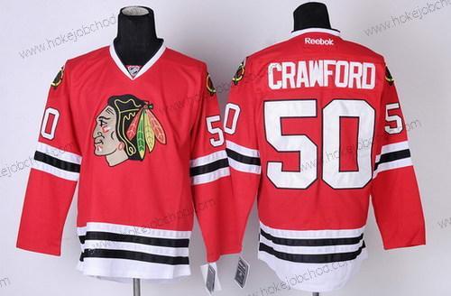 Muž Chicago Blackhawks #50 Corey Crawford Červené Dres