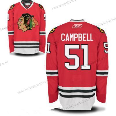 Muž Chicago Blackhawks #51 Brian Campbell Červené Domácí Hokejový Sešitý NHL Dres