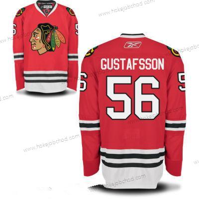 Muž Chicago Blackhawks #56 Erik Gustafsson Červené Domácí Hokejový Sešitý NHL Dres