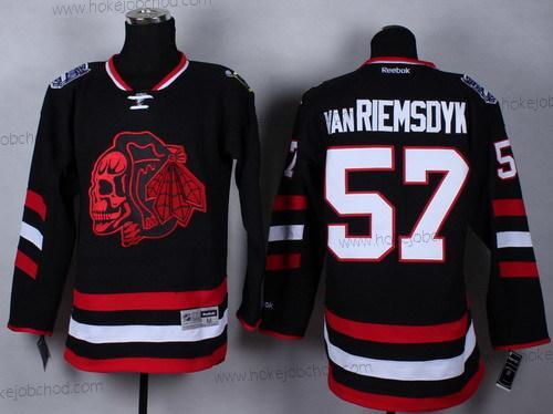 Muž Chicago Blackhawks #57 Trevor Van Riemsdyk 2014 Stadium Series Černá With Červené Skulls Dres