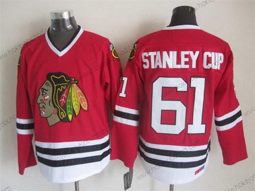 Muž Chicago Blackhawks #61 Stanley Cup Červené Retro CCM Dres