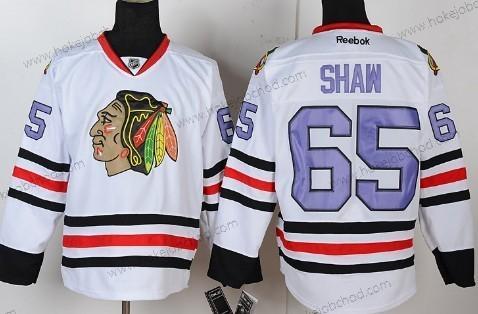 Muž Chicago Blackhawks #65 Andrew Shaw Bílý With Nachový Dres