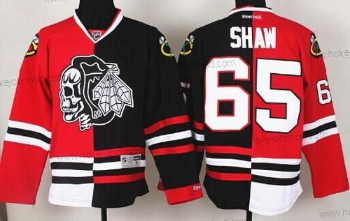 Muž Chicago Blackhawks #65 Andrew Shaw Červené/Černá Two Tone With Černá Skulls Dres