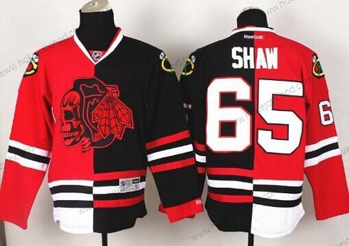 Muž Chicago Blackhawks #65 Andrew Shaw Červené/Černá Two Tone With Červené Skulls Dres