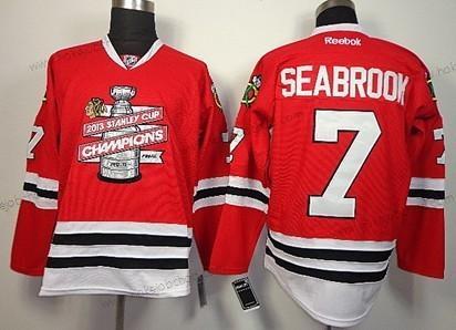 Muž Chicago Blackhawks #7 Brent Seabrook 2013 Champions Commemorate Červené Dres