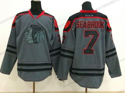 Muž Chicago Blackhawks #7 Brent Seabrook Charcoal Šedá Dres