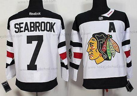 Muž Chicago Blackhawks #7 Brent Seabrook Reebok Bílý 2016 Stadium Series Premier Dres