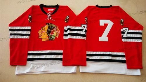 Muž Chicago Blackhawks #7 Chris Chelios 1960-61 Červené Vintage Dres