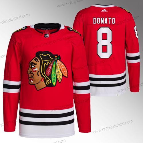 Muž Chicago Blackhawks #8 Ryan Donato Červené Sešitý Hokejový Dres