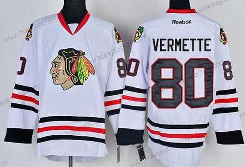 Muž Chicago Blackhawks #80 Antoine Vermette Bílý Dres