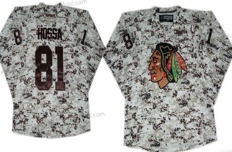 Muž Chicago Blackhawks #81 Marian Hossa Bílý Camo Dres