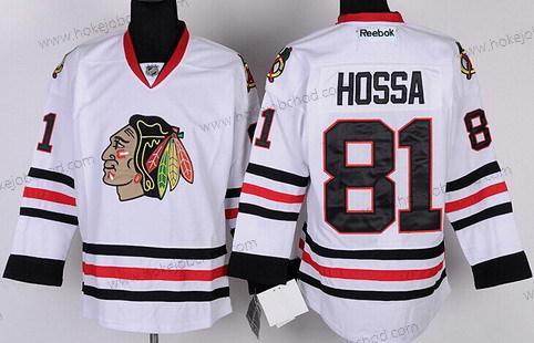 Muž Chicago Blackhawks #81 Marian Hossa Bílý Dres