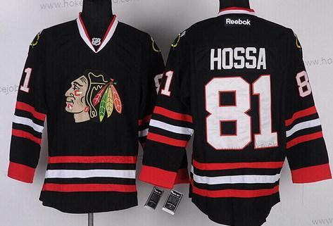 Muž Chicago Blackhawks #81 Marian Hossa Černá Dres