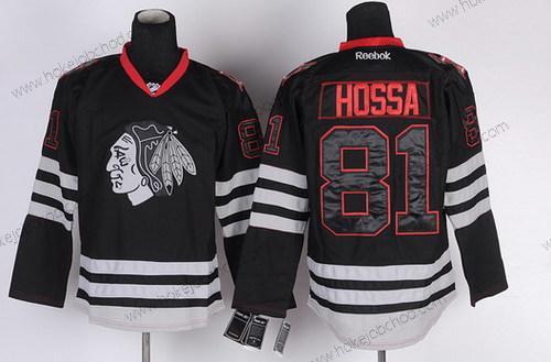 Muž Chicago Blackhawks #81 Marian Hossa Černá Ice Dres