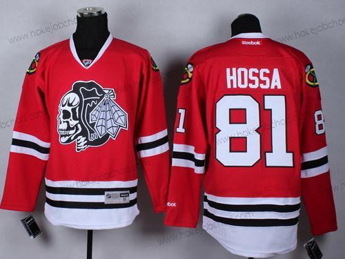 Muž Chicago Blackhawks #81 Marian Hossa Červené With Černá Skulls Dres