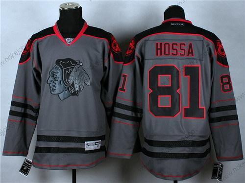 Muž Chicago Blackhawks #81 Marian Hossa Charcoal Šedá Dres