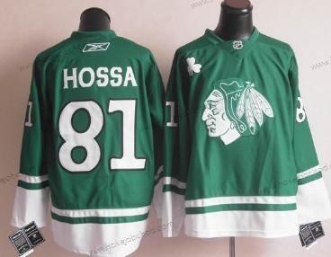 Muž Chicago Blackhawks #81 Marian Hossa St. Patrick’S Day Zelená Dres