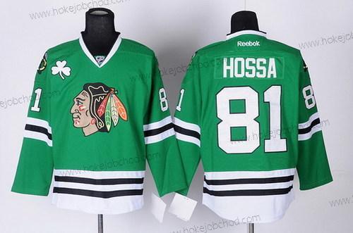 Muž Chicago Blackhawks #81 Marian Hossa Zelená Dres